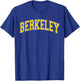 Vintage Berkeley California CA Varsity Style Yellow Text T-Shirt - T-Shirt | Royal