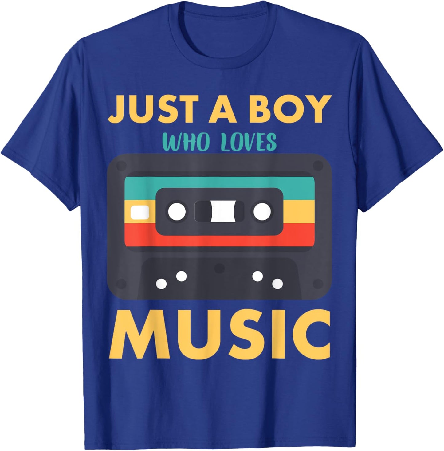 Just A Boy Who Loves Music T-Shirt - T-Shirt | Royal