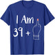 I Am 39 Plus 1 Middle Finger for a 40th Woman 40 Years Old , black T-Shirt - T-Shirt | Royal