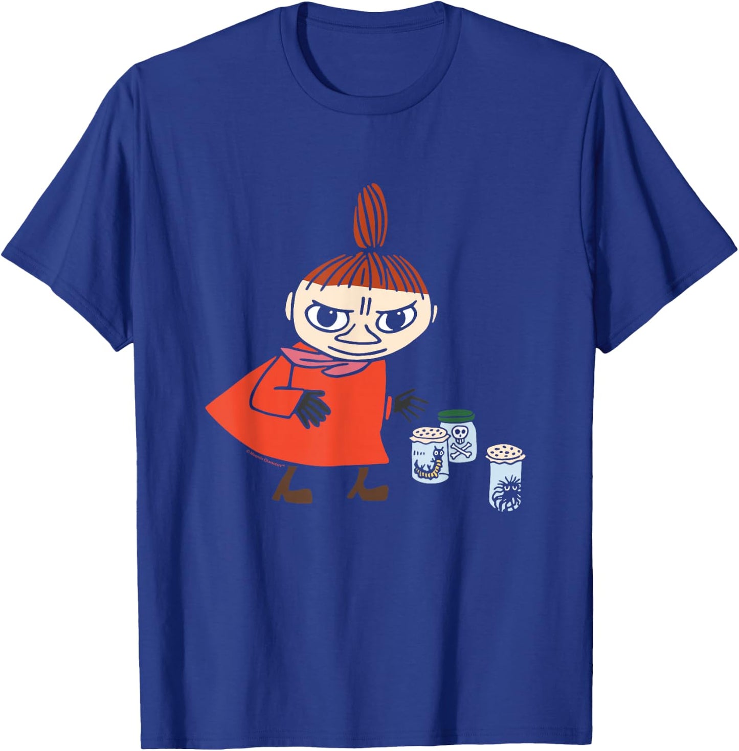 Moomin Little My Plays With Creepy Crawlies Spooky , Black, S T-Shirt - T-Shirt | Royal