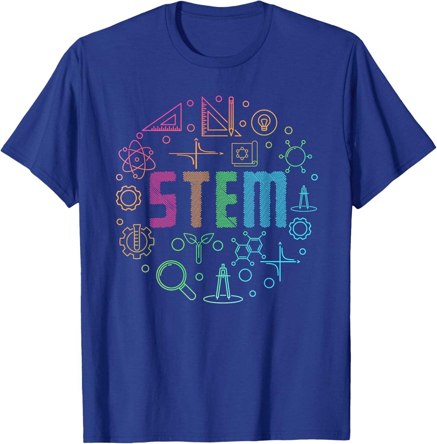 STEM Science Technology Engineering Math Teacher Gifts T-Shirt - T-Shirt | Royal