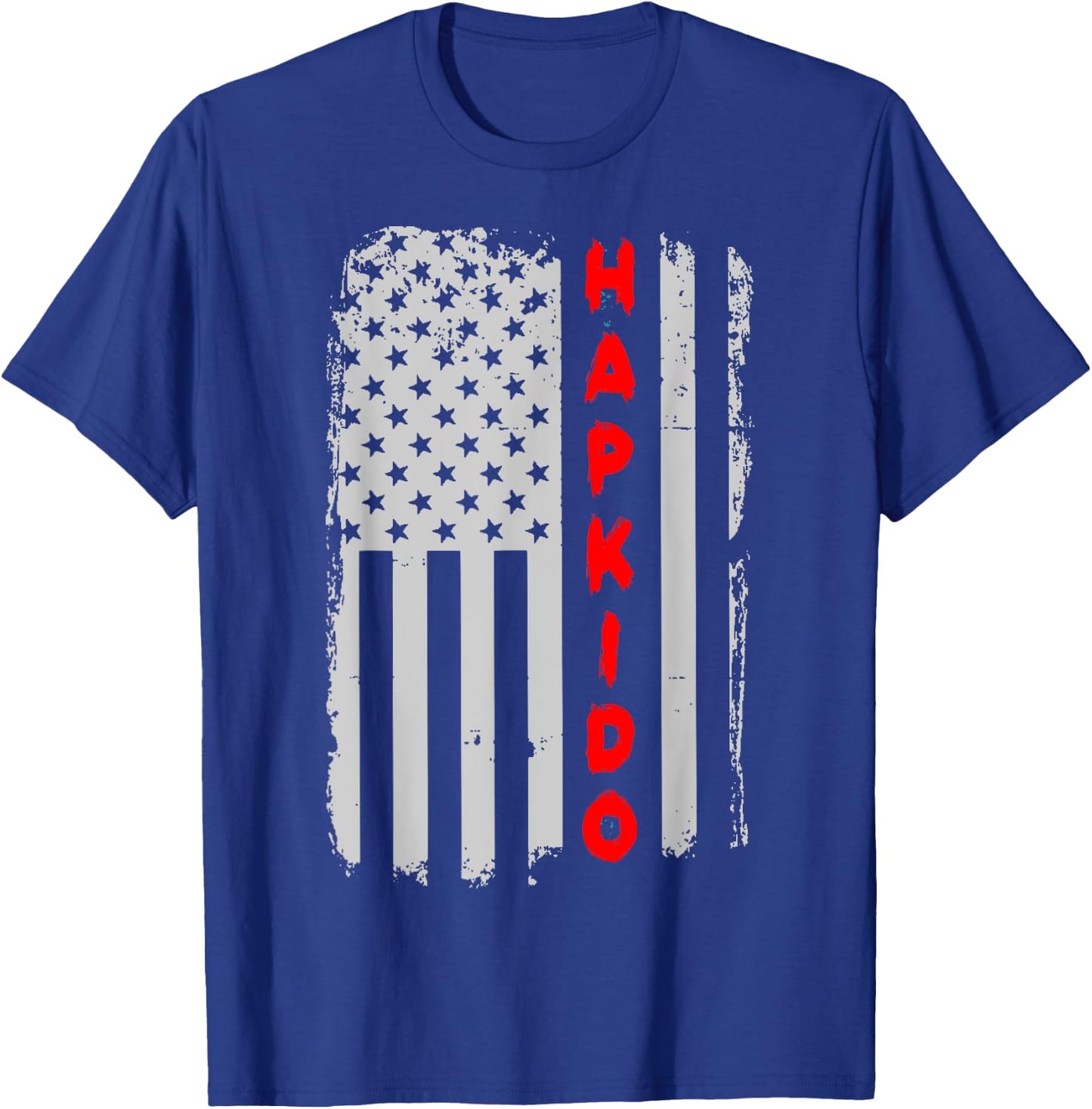 Hapkido Korean Martial Arts American Flag T-Shirt - T-Shirt | Royal