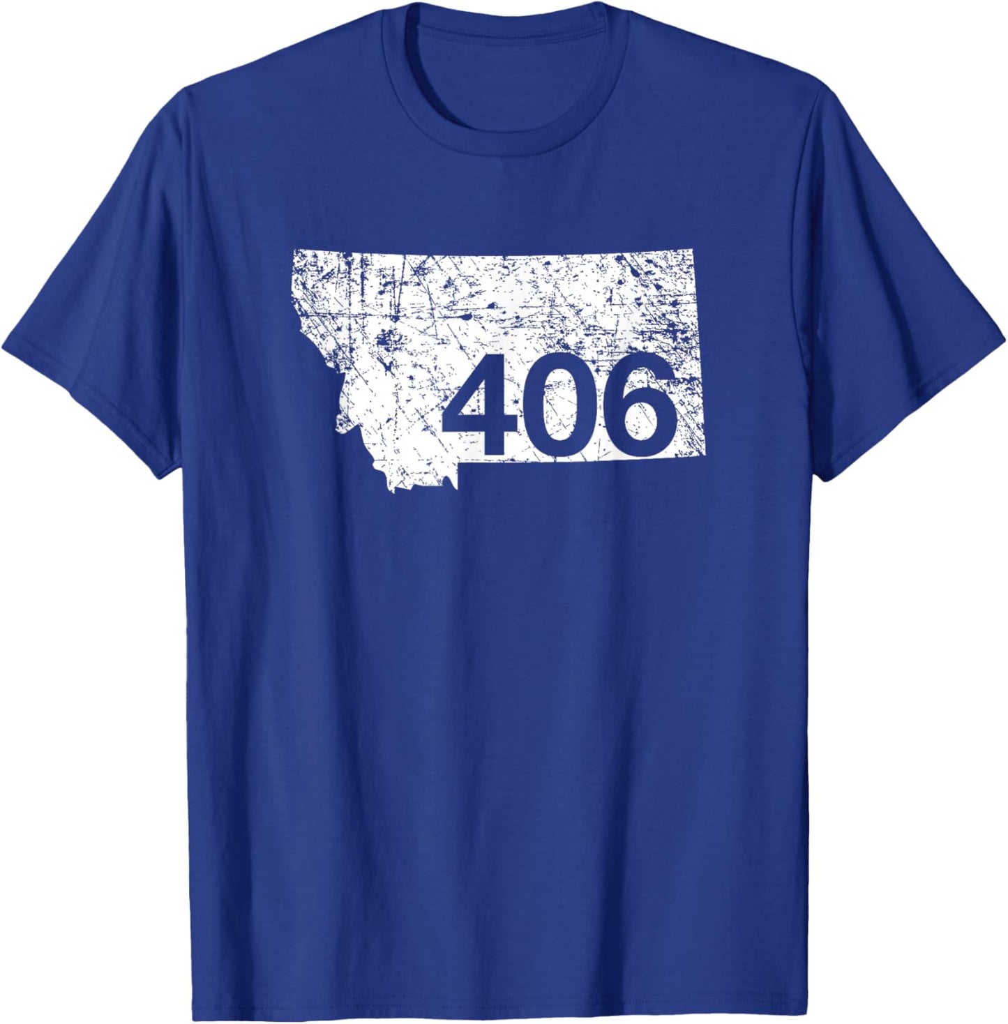 Montana Area Code 406 Cute Hometown Souvenir Gift State T-Shirt - T-Shirt | Royal