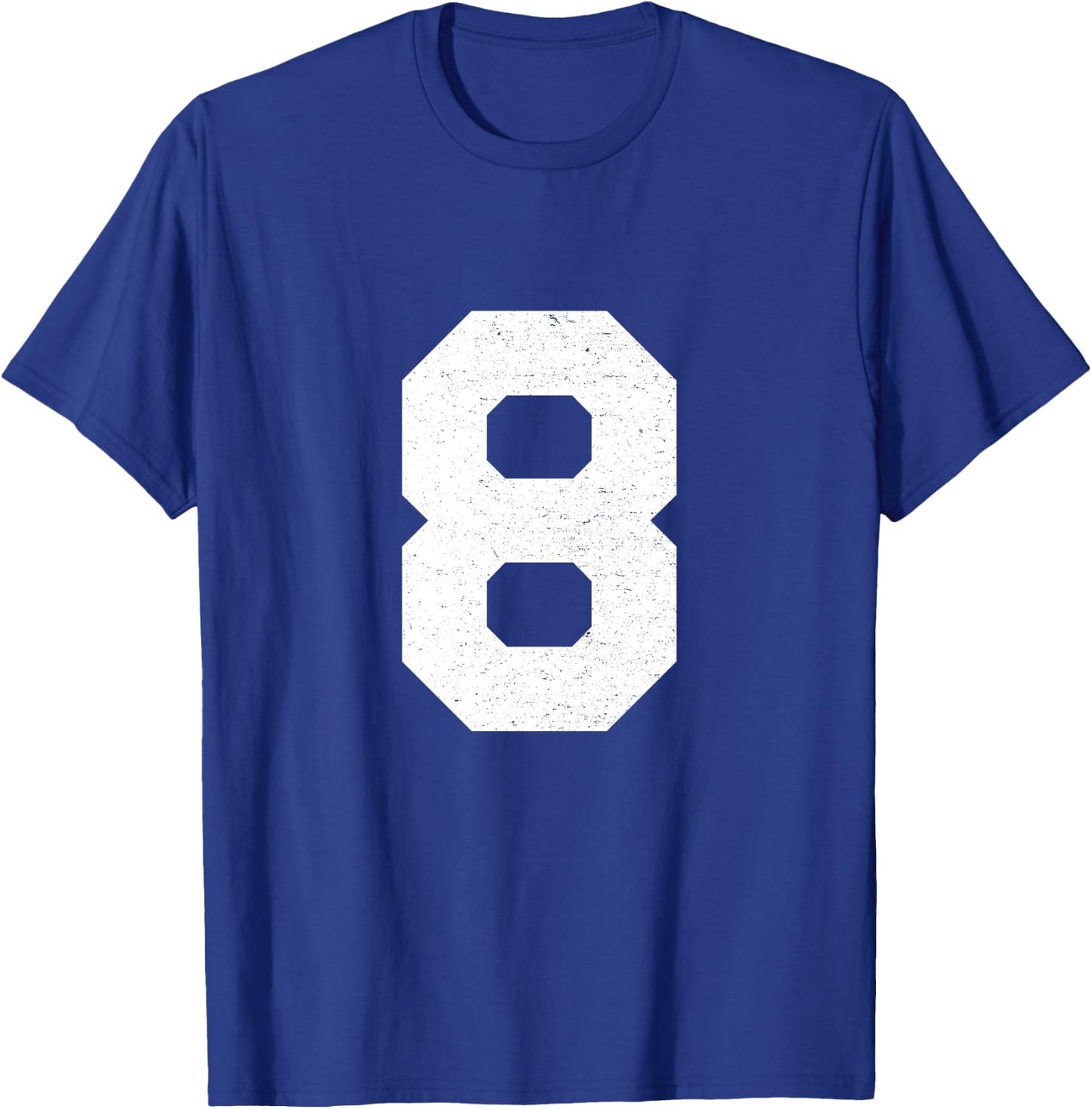 Numéro 8 en Jersey Uniforme Universitaire numéro 8, 8e Anniversaire Huit Haut de Gamme T-Shirt - T-Shirt | Royal