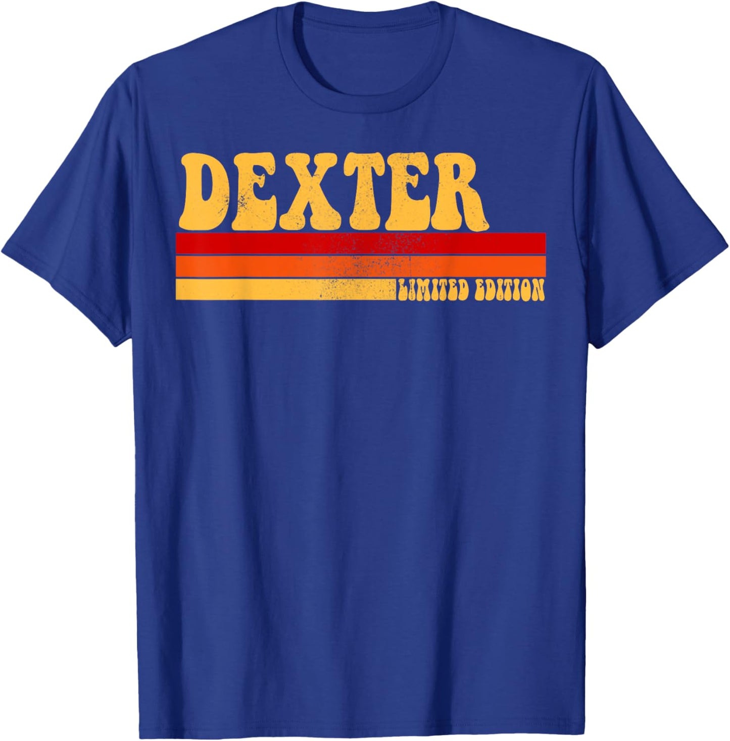 DEXTER Name Personalized Idea Men Retro Vintage DEXTER T-Shirt - T-Shirt | Royal