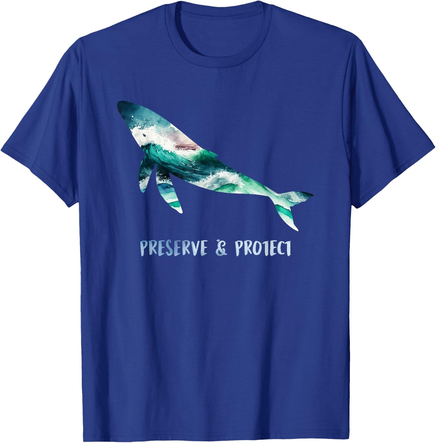 Save the Whales Species Protection and Animal Welfare Awareness T-Shirt - T-Shirt | Royal