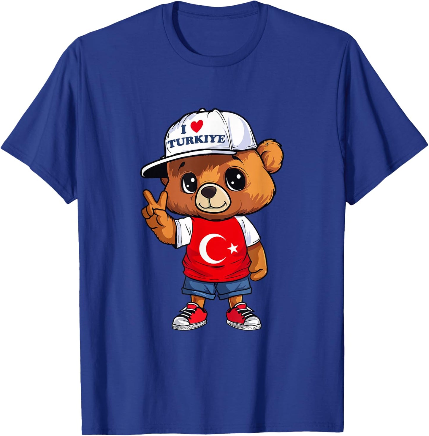 Türkei Fußball EM 2024 Teddybär Trikot T-Shirt - T-Shirt | Royal
