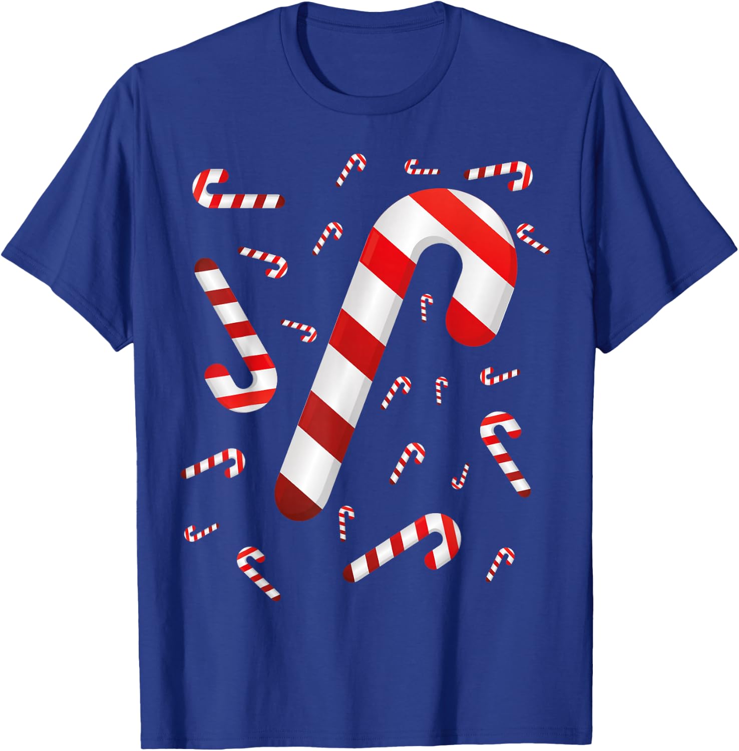 Candy Cane Merry and Bright Red and White Candy Costume T-Shirt - T-Shirt | Royal