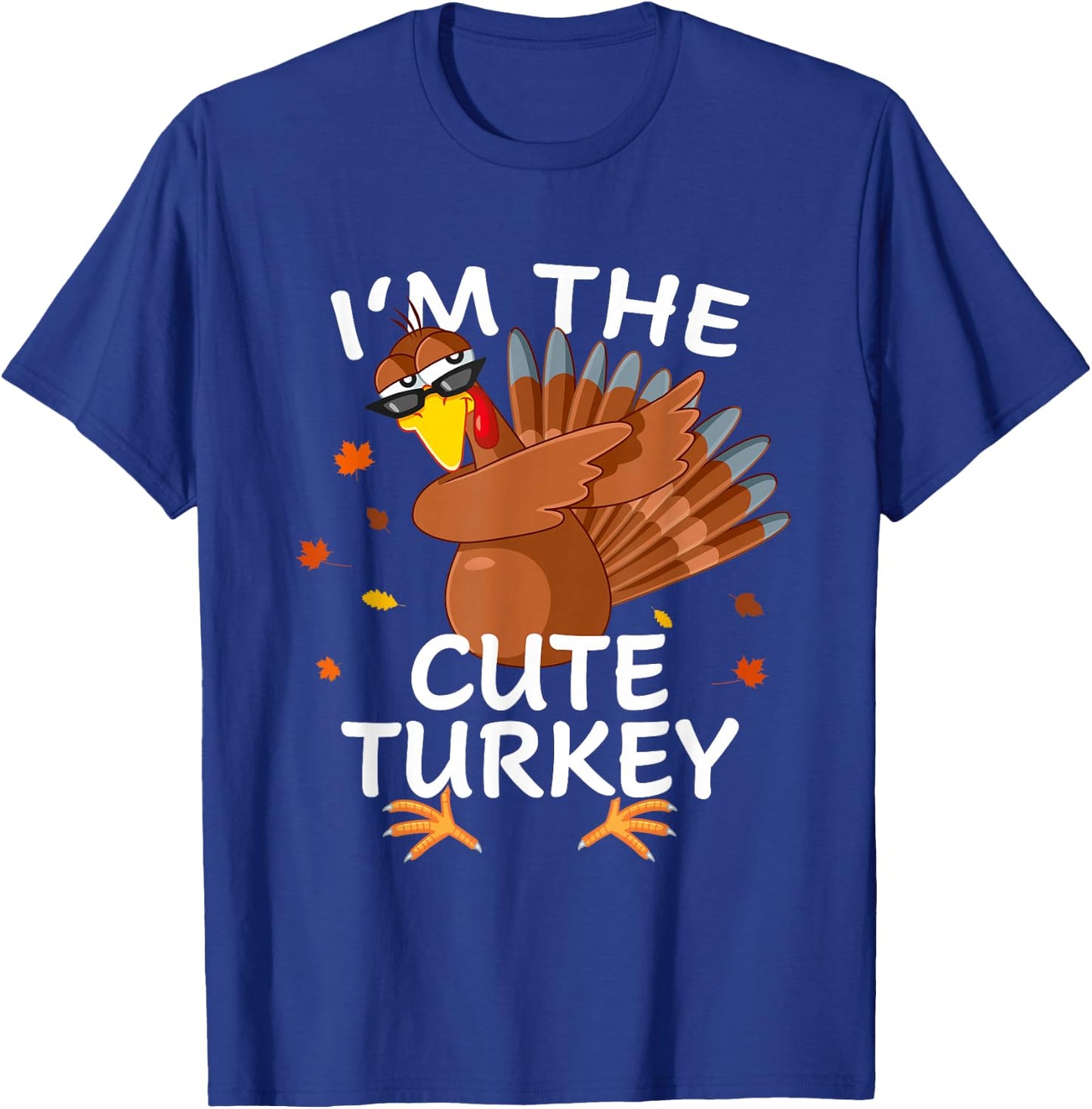 Cute Turkey Matching Outfit Thanksgiving Pajamas Family T-Shirt - T-Shirt | Royal