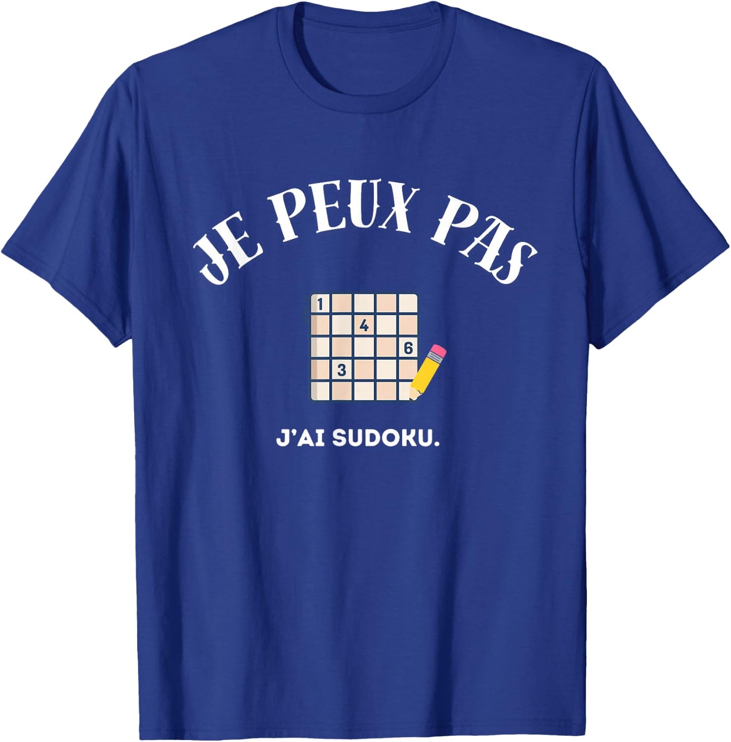 I Can't, I Sudoku , Black, S T-Shirt - T-Shirt | Royal