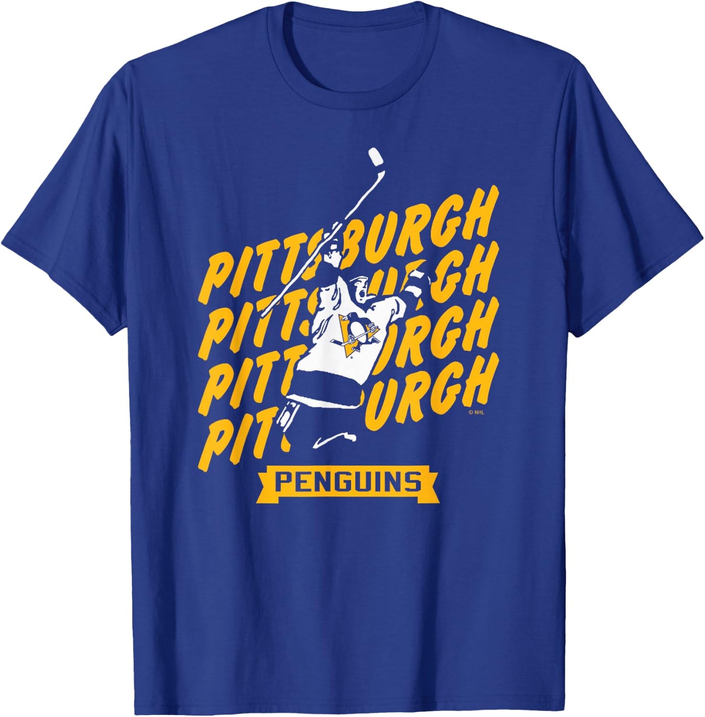 Pittsburgh Penguins Graffiti Black Officially Licensed T-Shirt - T-Shirt | Royal