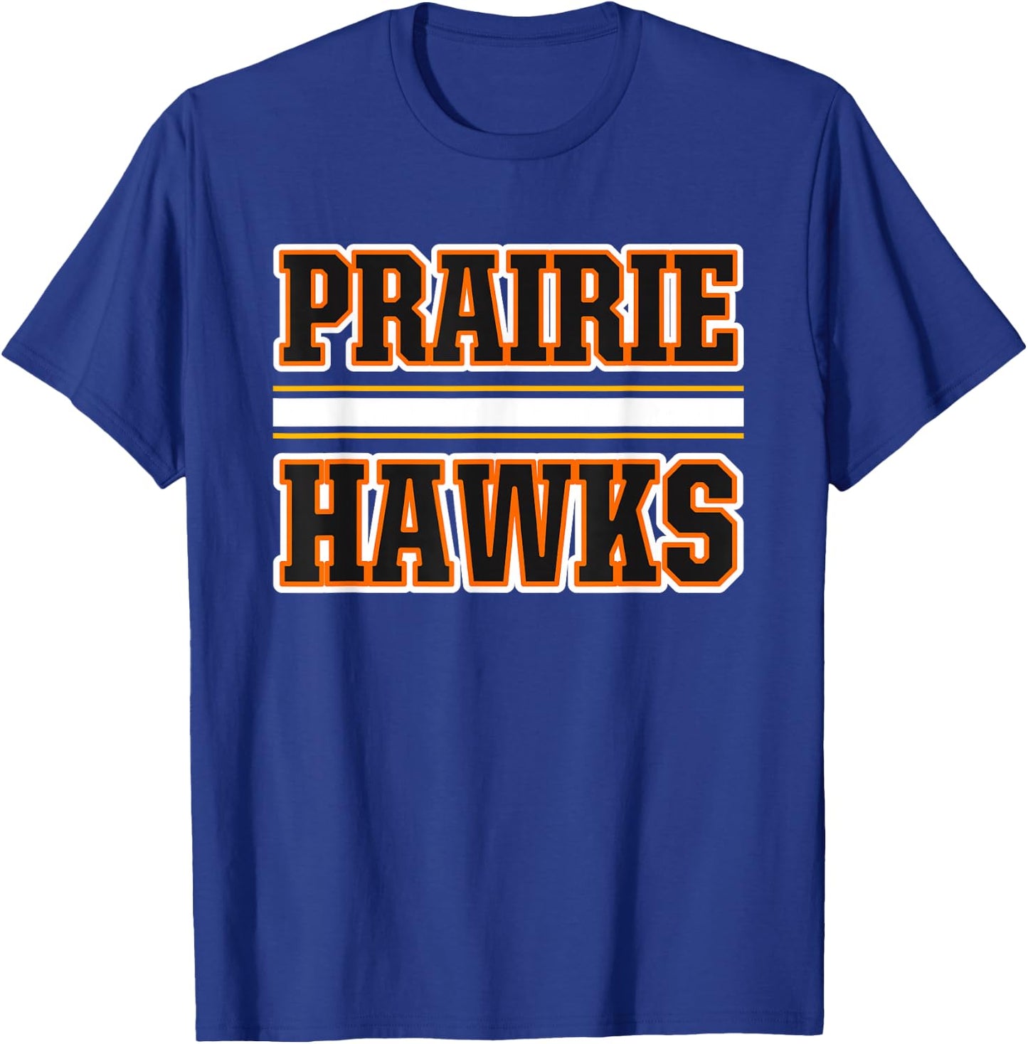 Prairie Hawks Horizontal Stripes T-Shirt - T-Shirt | Royal