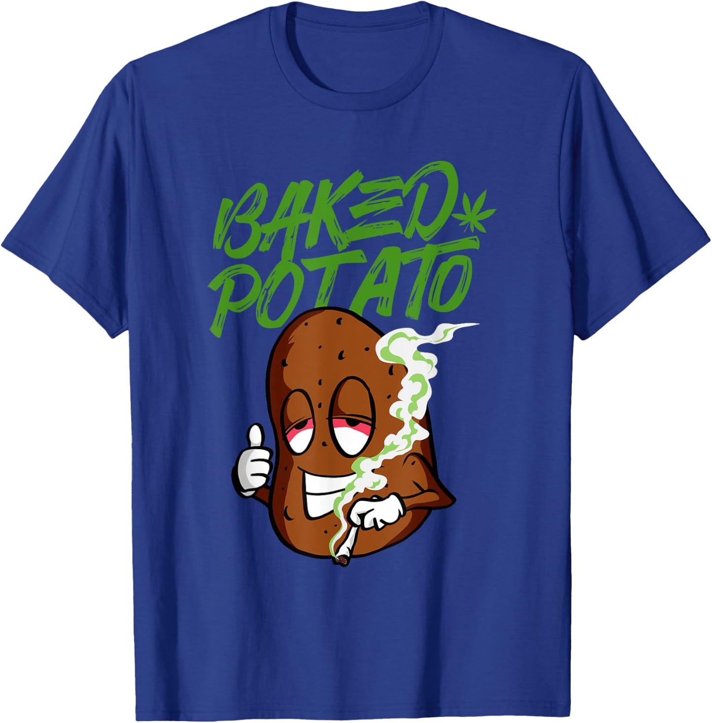 Funny Stoner Baked Potato Marijuana T-Shirt - T-Shirt | Royal