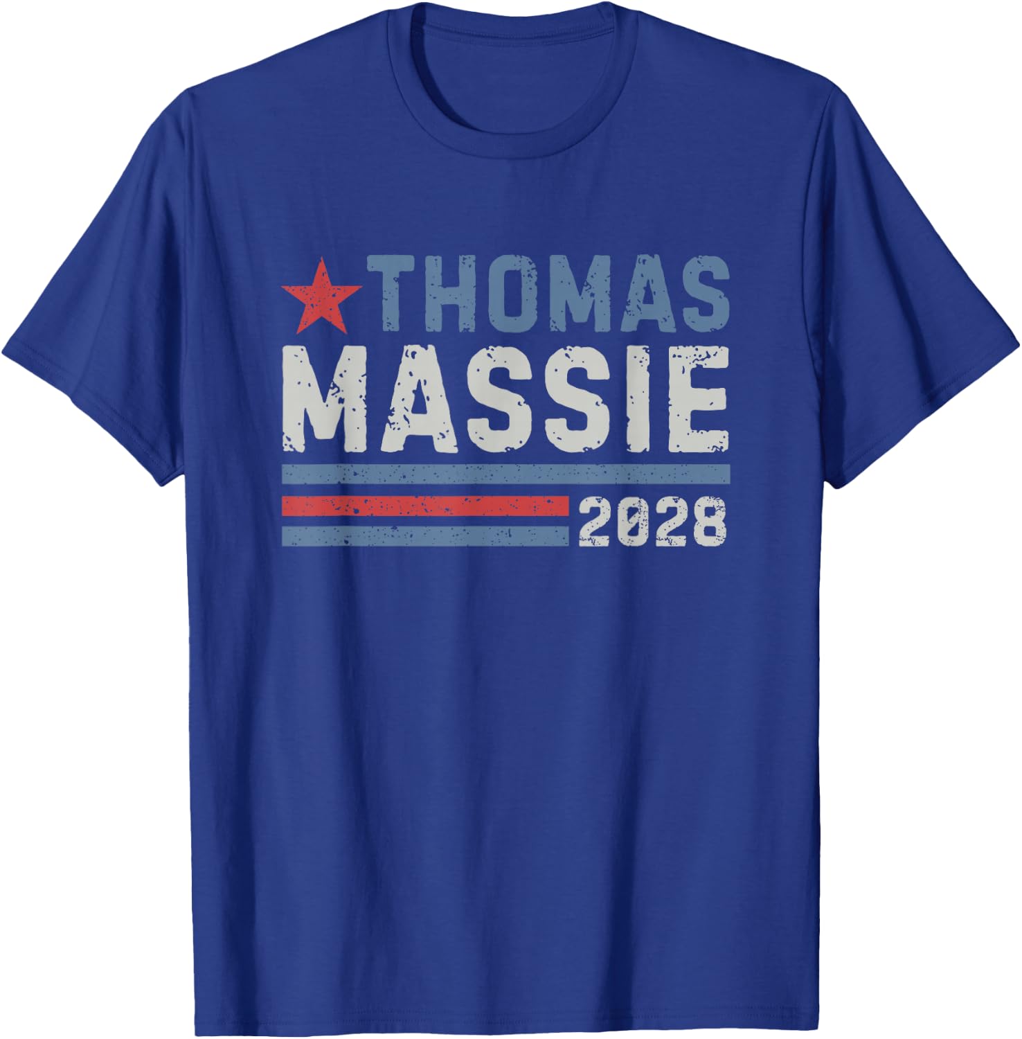Massie 2028 for President Thomas Massie 2028 Vintage T-Shirt - T-Shirt | Royal