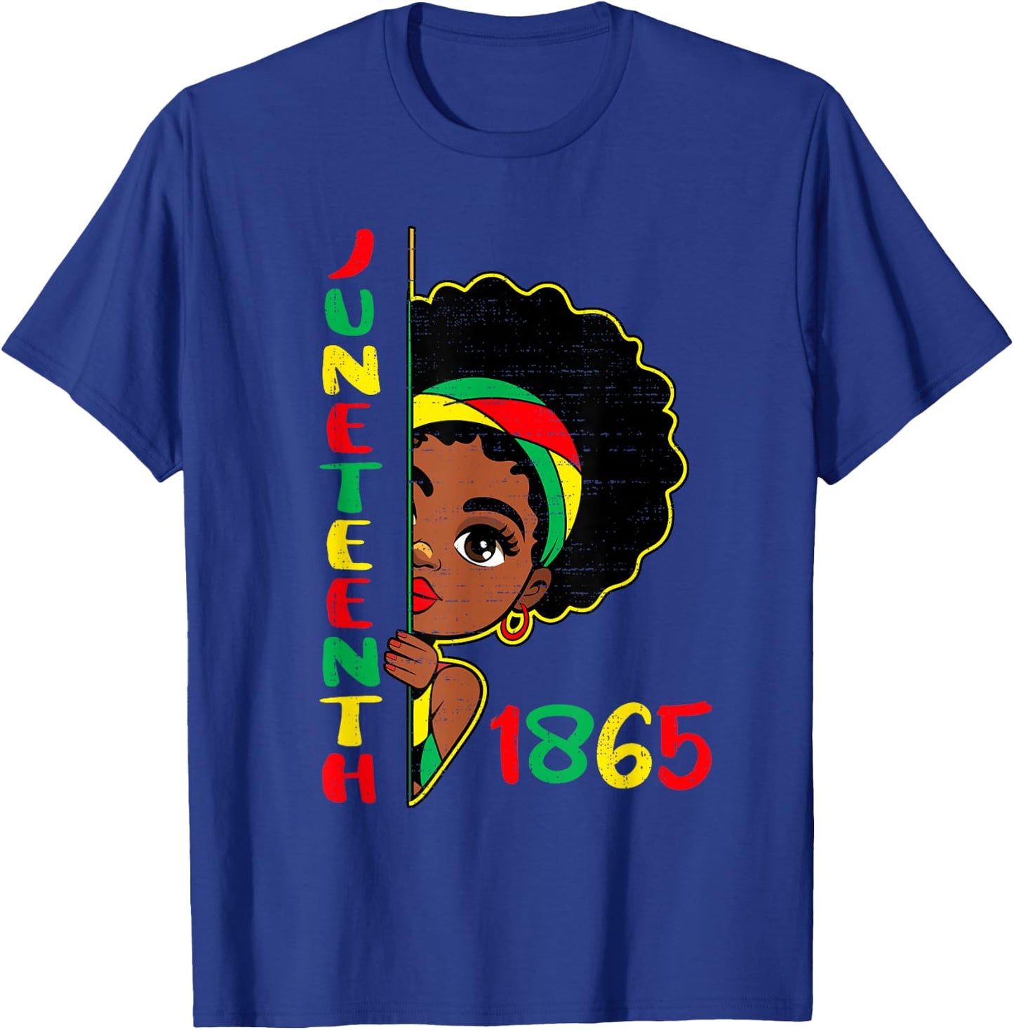Girls Juneteenth 1865 Freedom African June 19th Princess Kid T-Shirt - T-Shirt | Royal