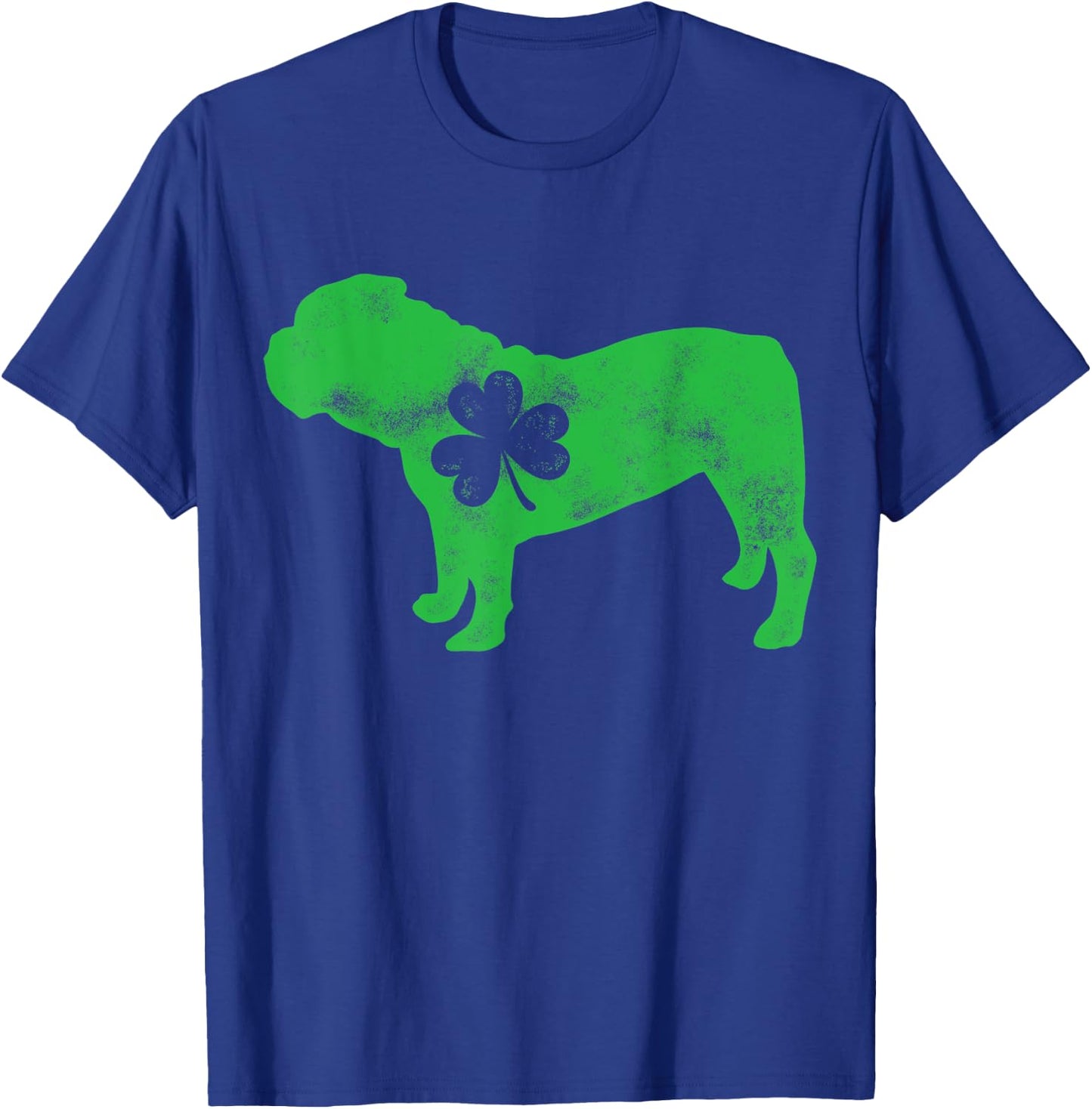 English Bulldog St Patricks Day Men Women Shamrock Dog Lover T-Shirt - T-Shirt | Royal