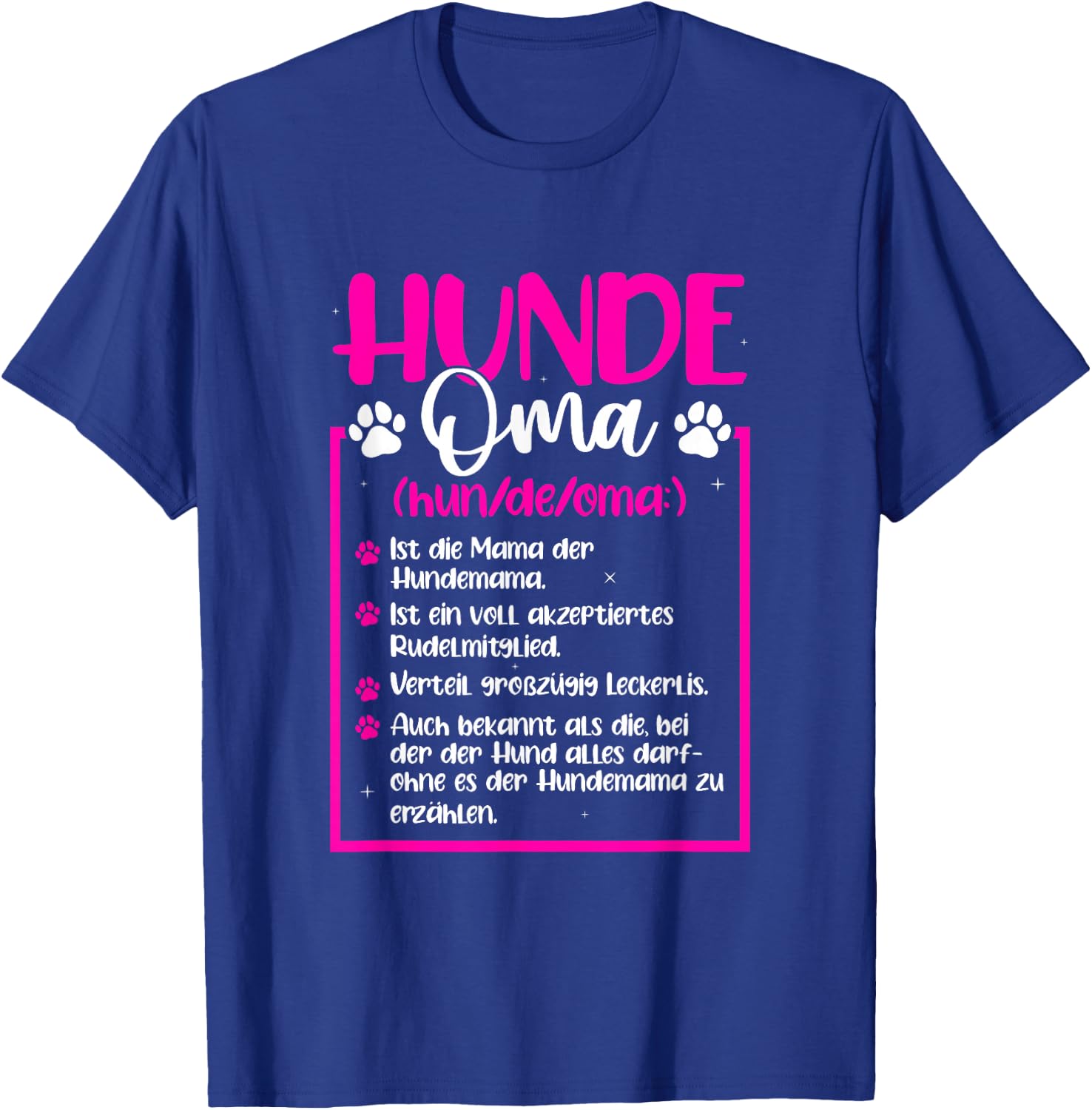 Hundeoma Definition Design für eine Hundehalter Oma T-Shirt - T-Shirt | Royal