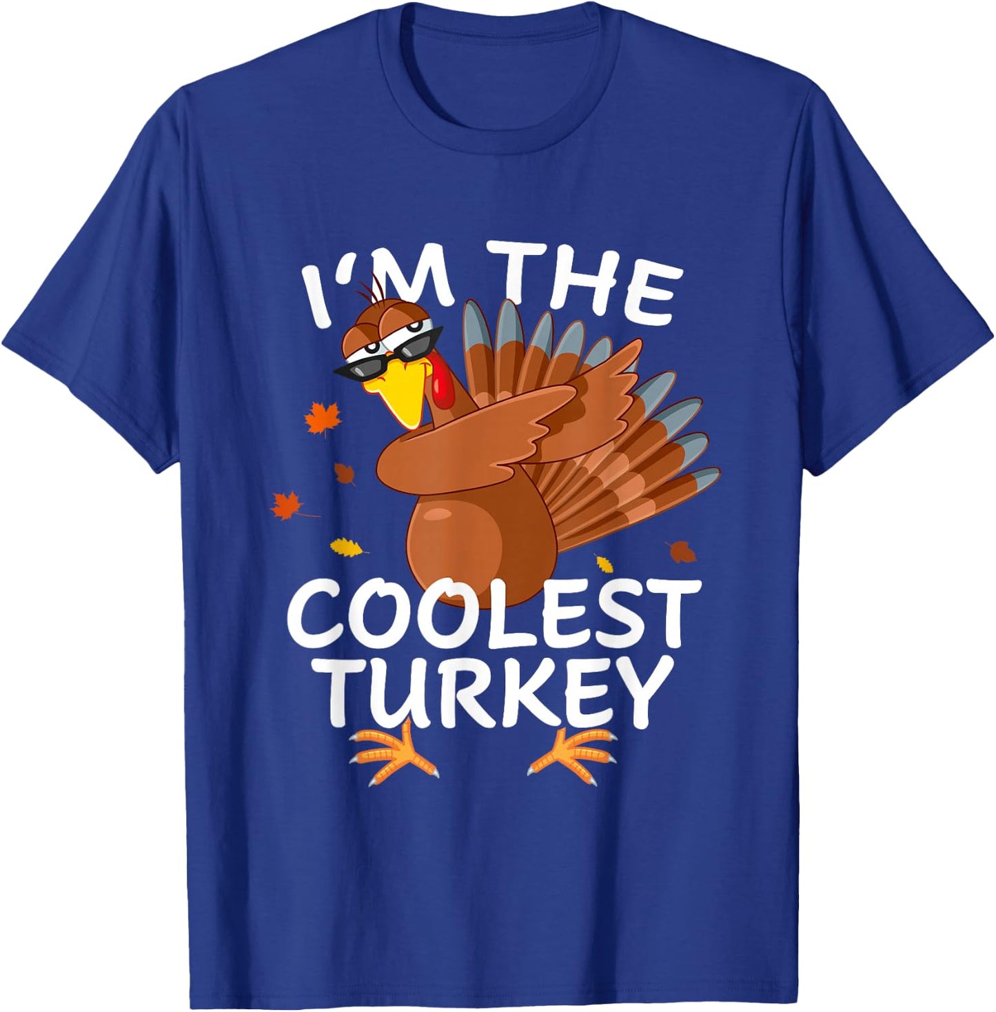 Coolest Turkey Matching Outfit Thanksgiving Pajamas Family T-Shirt - T-Shirt | Royal