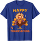 Native American Indian turkey Happy Thanksgiving day gift T-Shirt - T-Shirt | Royal
