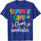 Summer Camps Chaos Coordinator Beach Director Counselor 2025 T-Shirt - T-Shirt | Royal