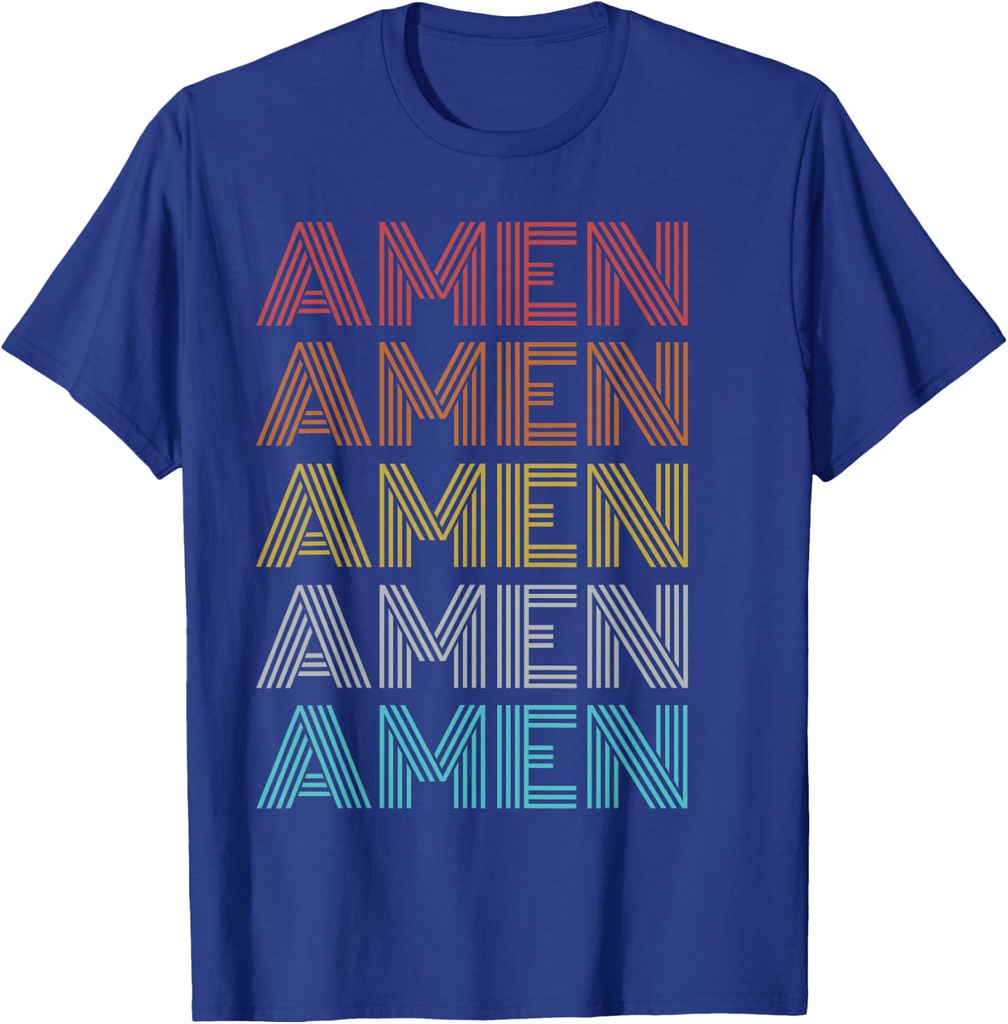 Retro Vintage Amen T-Shirt - T-Shirt | Royal
