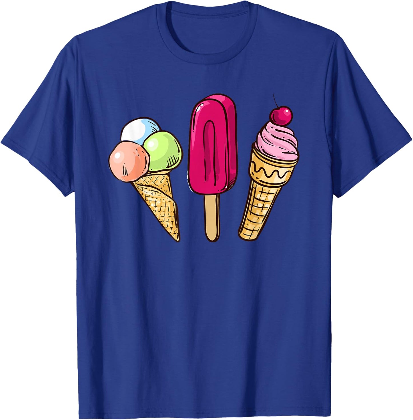Ice Lover Gelato Cup Ice Cream Cone Summer Food , black T-Shirt - T-Shirt | Royal
