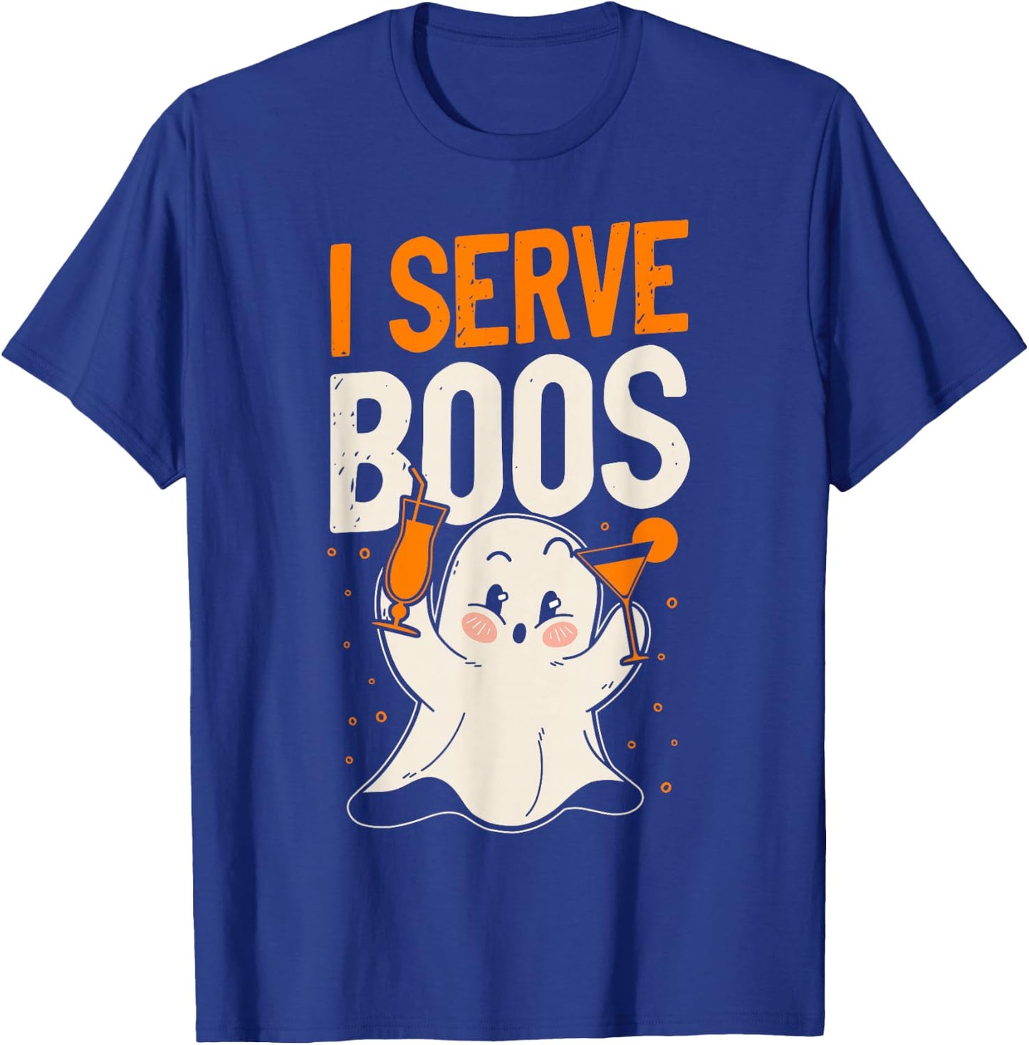 Bartender Mixologist Halloween Pun I Serve Boos T-Shirt - T-Shirt | Royal