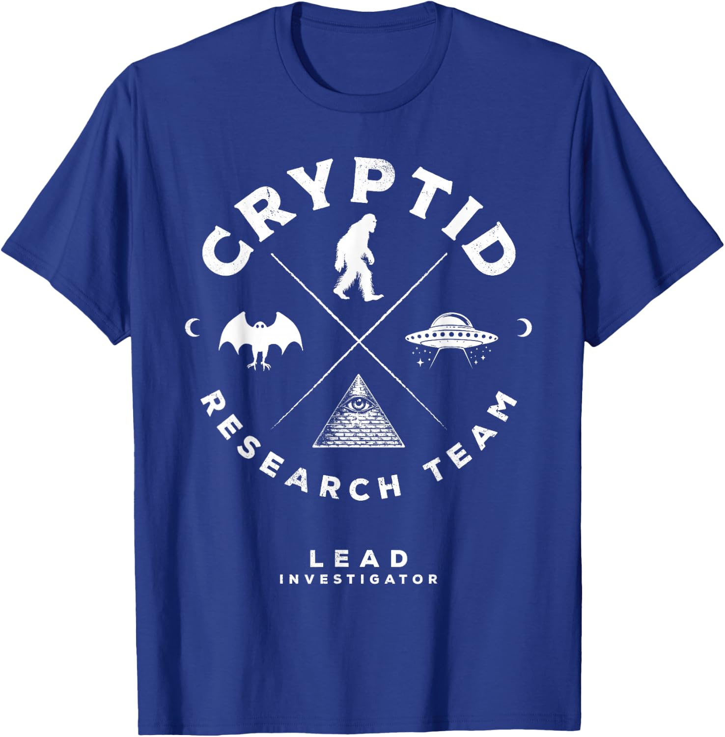 Cryptid Research Team - Lead Investigator Fortean Researcher T-Shirt - T-Shirt | Royal