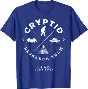 Cryptid Research Team - Lead Investigator Fortean Researcher T-Shirt - T-Shirt | Royal