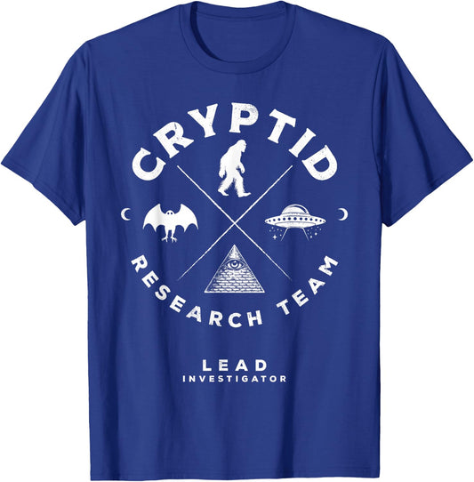 Cryptid Research Team - Lead Investigator Fortean Researcher T-Shirt - T-Shirt | Royal