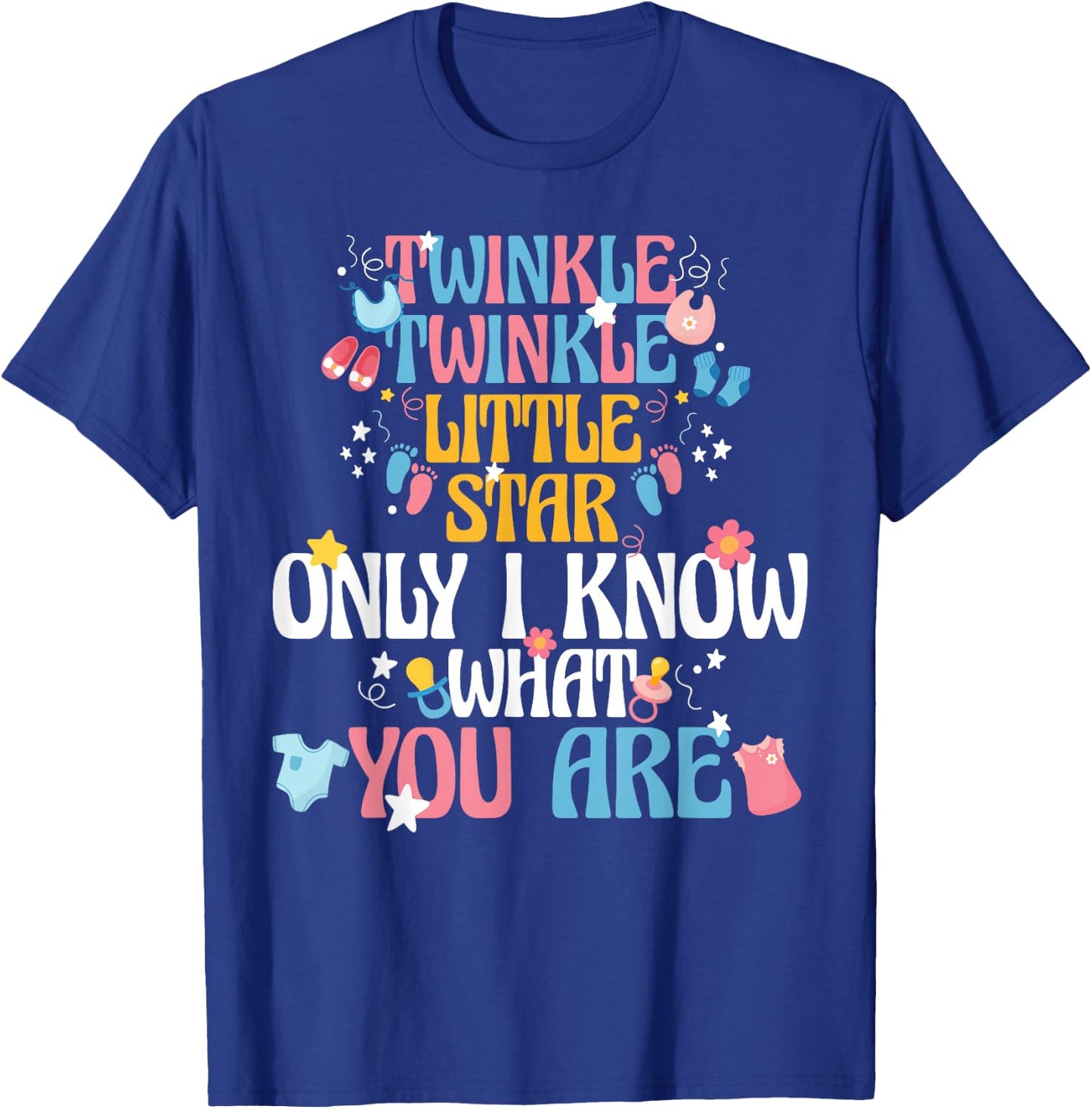 Twinkle Twinkle Little Star Gender Reveal Mom Dad Keeper T-Shirt - T-Shirt | Royal