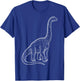 Brontosaurus Illustration Apatosaurus T-Shirt - T-Shirt | Royal