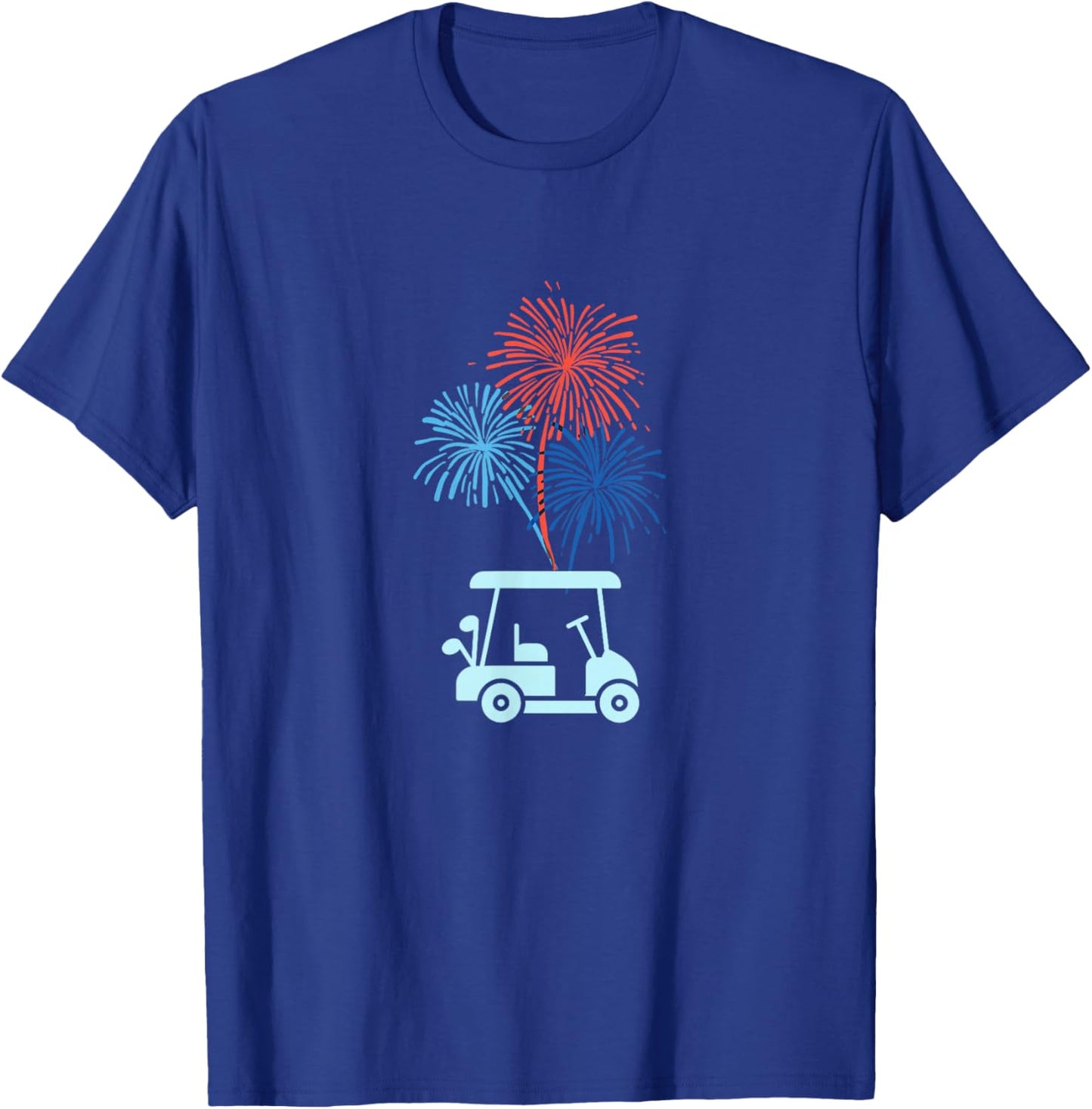 Golfers style 4th of July and golf cart stylish golf T-Shirt - T-Shirt | Royal
