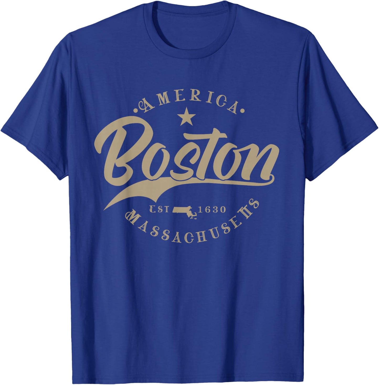 Boston | Massachusetts T-Shirt - T-Shirt | Royal