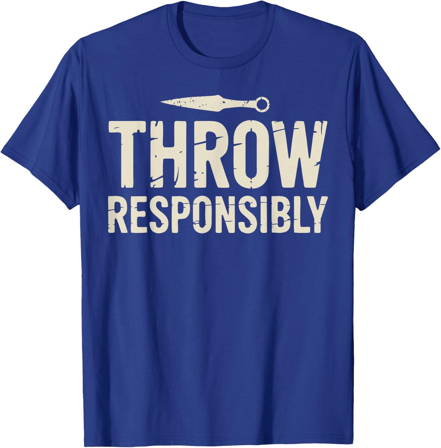 Funny Knife Throwing T-Shirt - T-Shirt | Royal