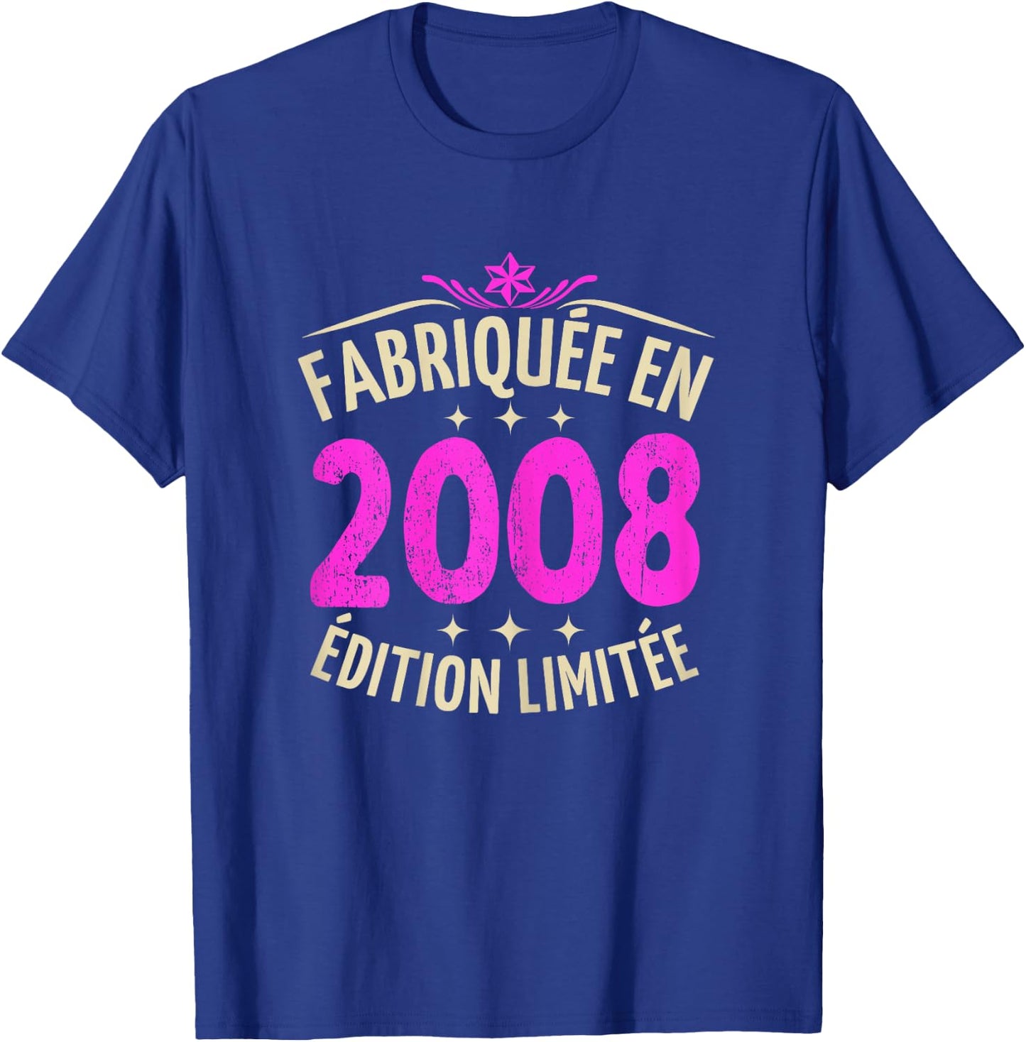 17 Years Woman 2008 Birthday 17 Years Girl Limited Edition , Black, Female X-Small T-Shirt - T-Shirt | Royal