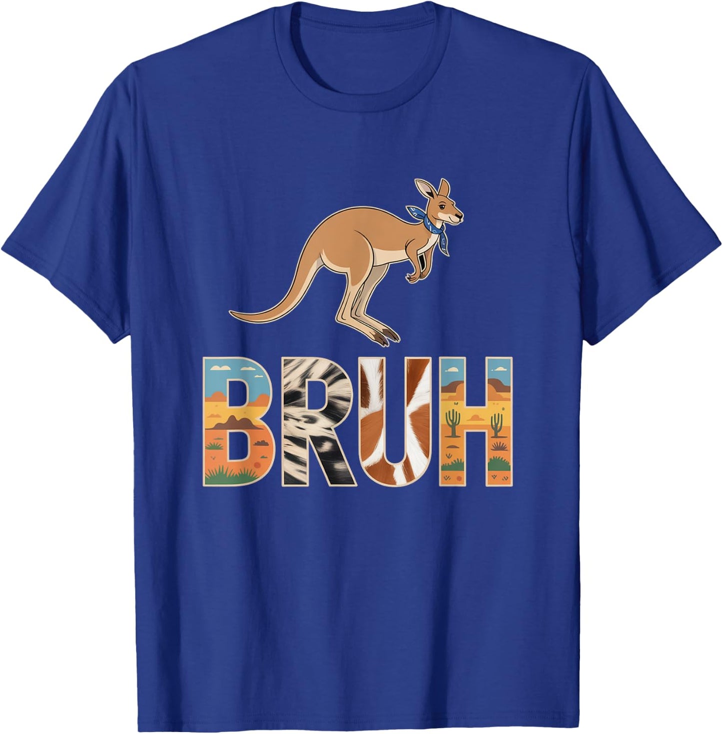 Outback Kangaroo Bruh Wildlife Design T-Shirt - T-Shirt | Royal