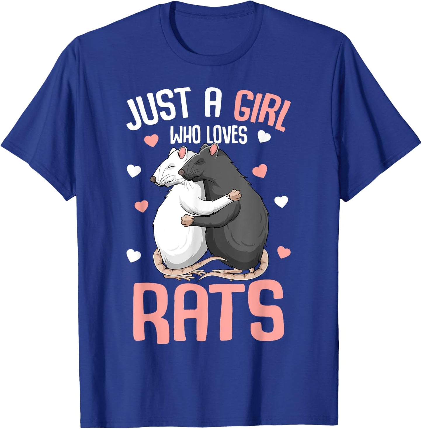 Just A Girl Who Loves Rats Kids Girls Women Rat Lover T-Shirt - T-Shirt | Royal