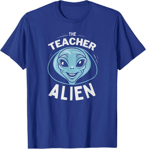 The Teacher Alien Halloween Costume T-Shirt - T-Shirt | Royal