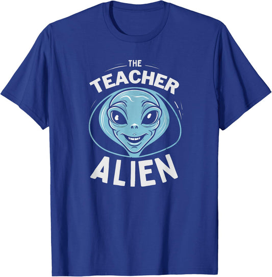 The Teacher Alien Halloween Costume T-Shirt - T-Shirt | Royal