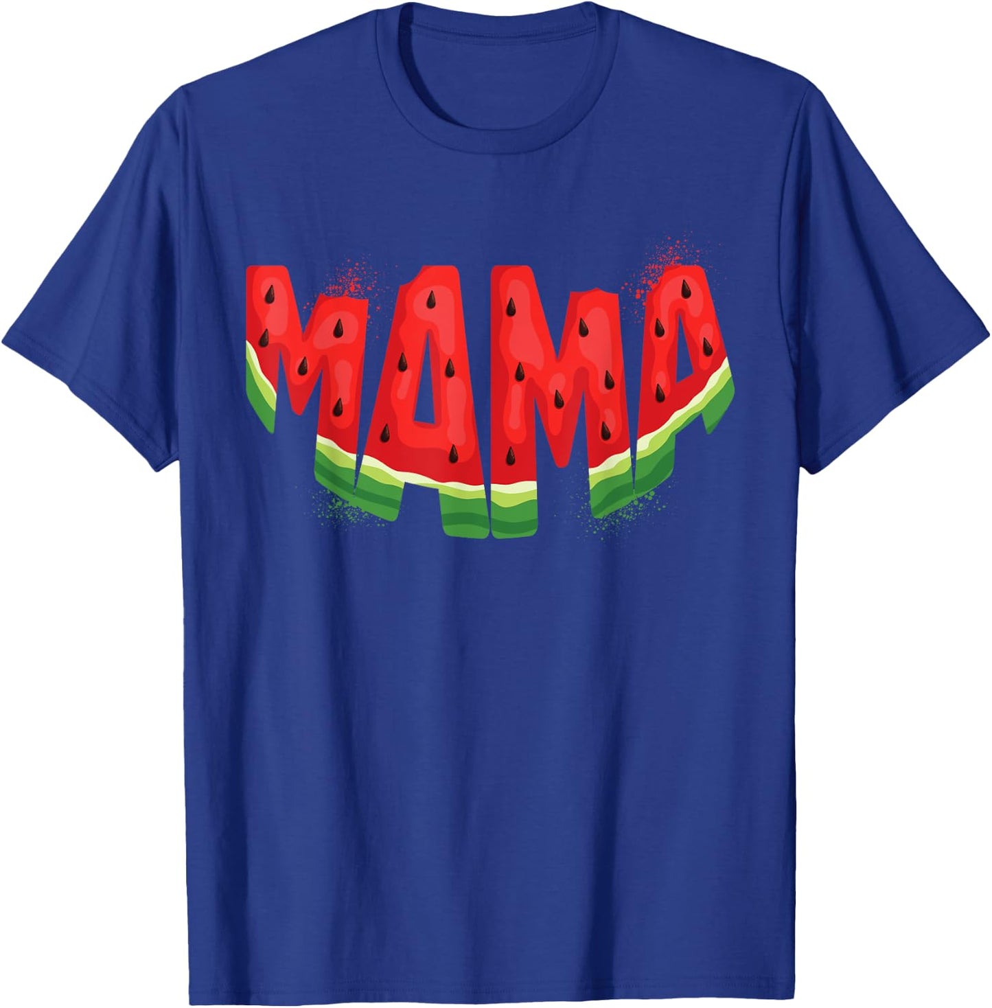 Funny Mama Watermelon Summer Fruit Family Matching Birthday T-Shirt - T-Shirt | Royal