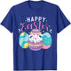 Happy Easter - Colorful Egg Hunting Eggs Christian T-Shirt - T-Shirt | Royal