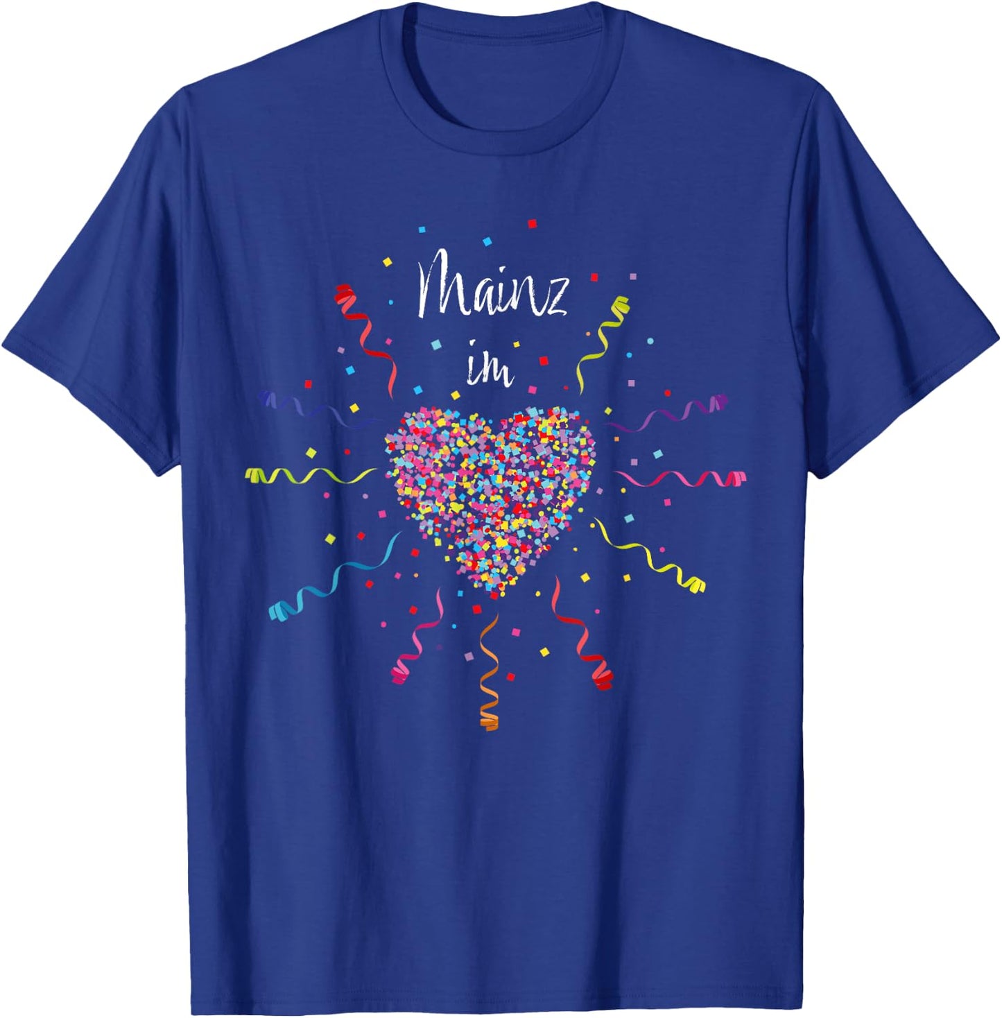 Mainz in the Heart Carnival Fancy Dress Confetti Jeck , black T-Shirt - T-Shirt | Royal