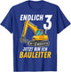 Children's 3rd Birthday Boy Decoration Digger Birthday 3 Years , black T-Shirt - T-Shirt | Royal