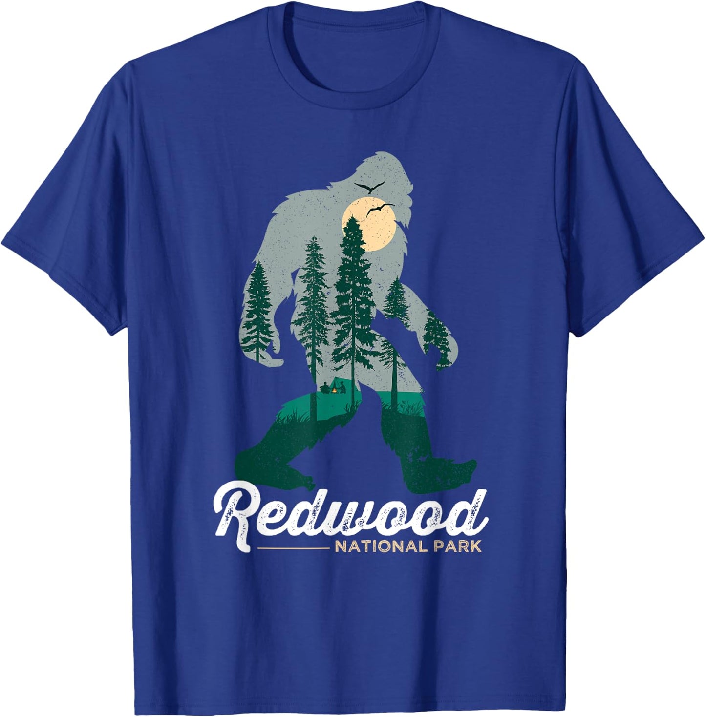 Redwood National Park Shirt Camping Bigfoot National Park T-Shirt - T-Shirt | Royal