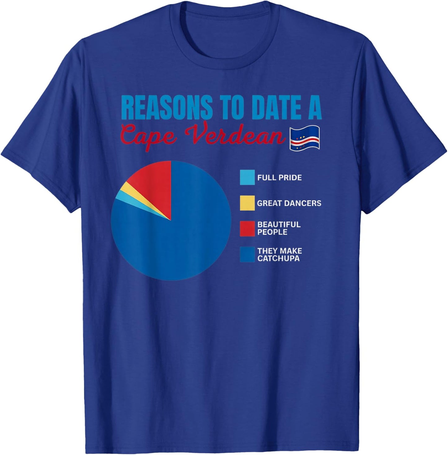 Reasons to Date A Cabo Verde Flag Pride Verdian Cape Verde T-Shirt - T-Shirt | Royal