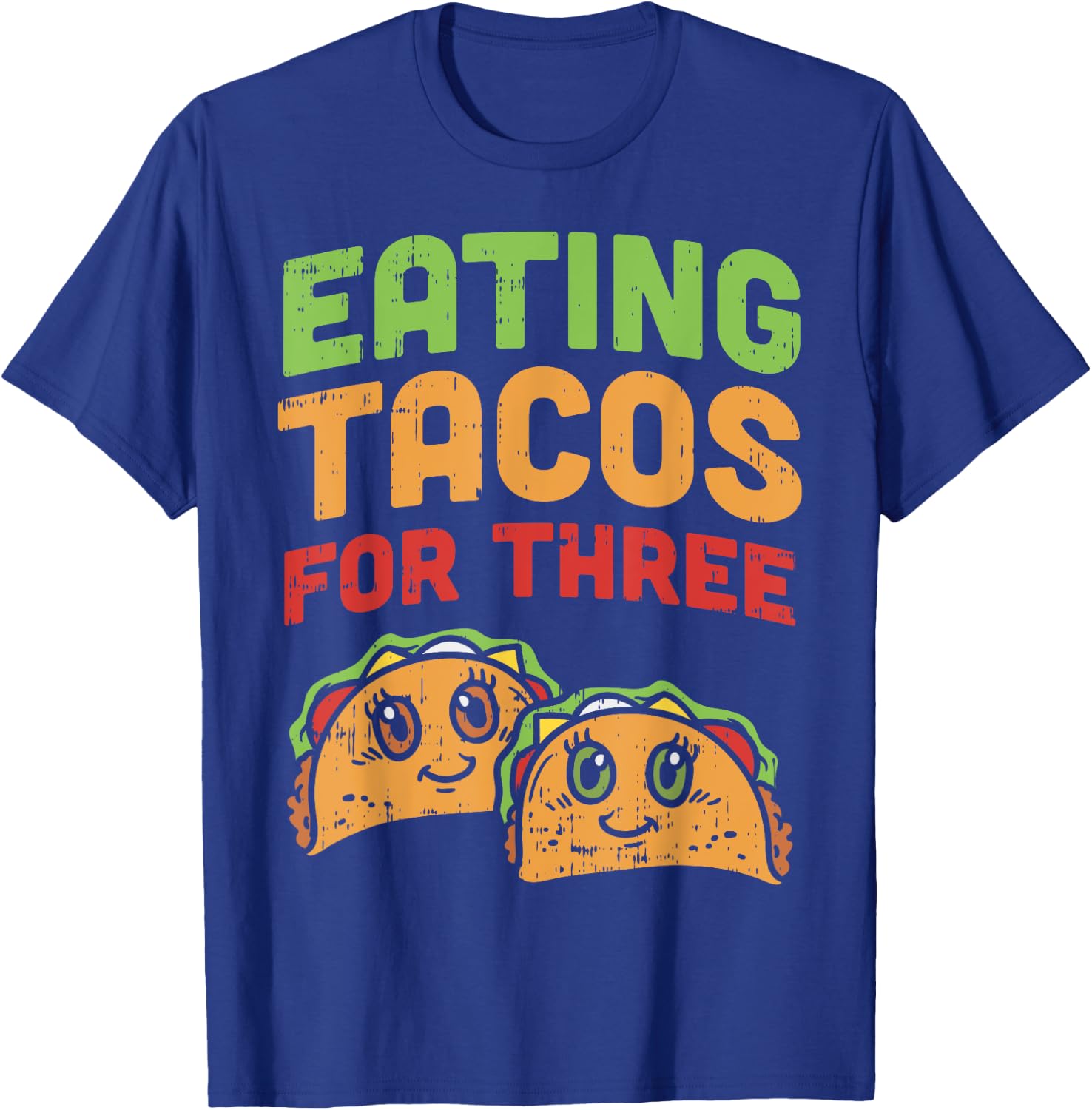 Eating Tacos For Three Pregnancy Twins Cinco De Mayo Baby T-Shirt - T-Shirt | Royal