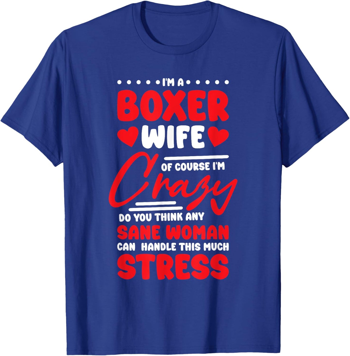Boxer Wife Design Boxing Trainer and Boxing Lover T-Shirt - T-Shirt | Royal