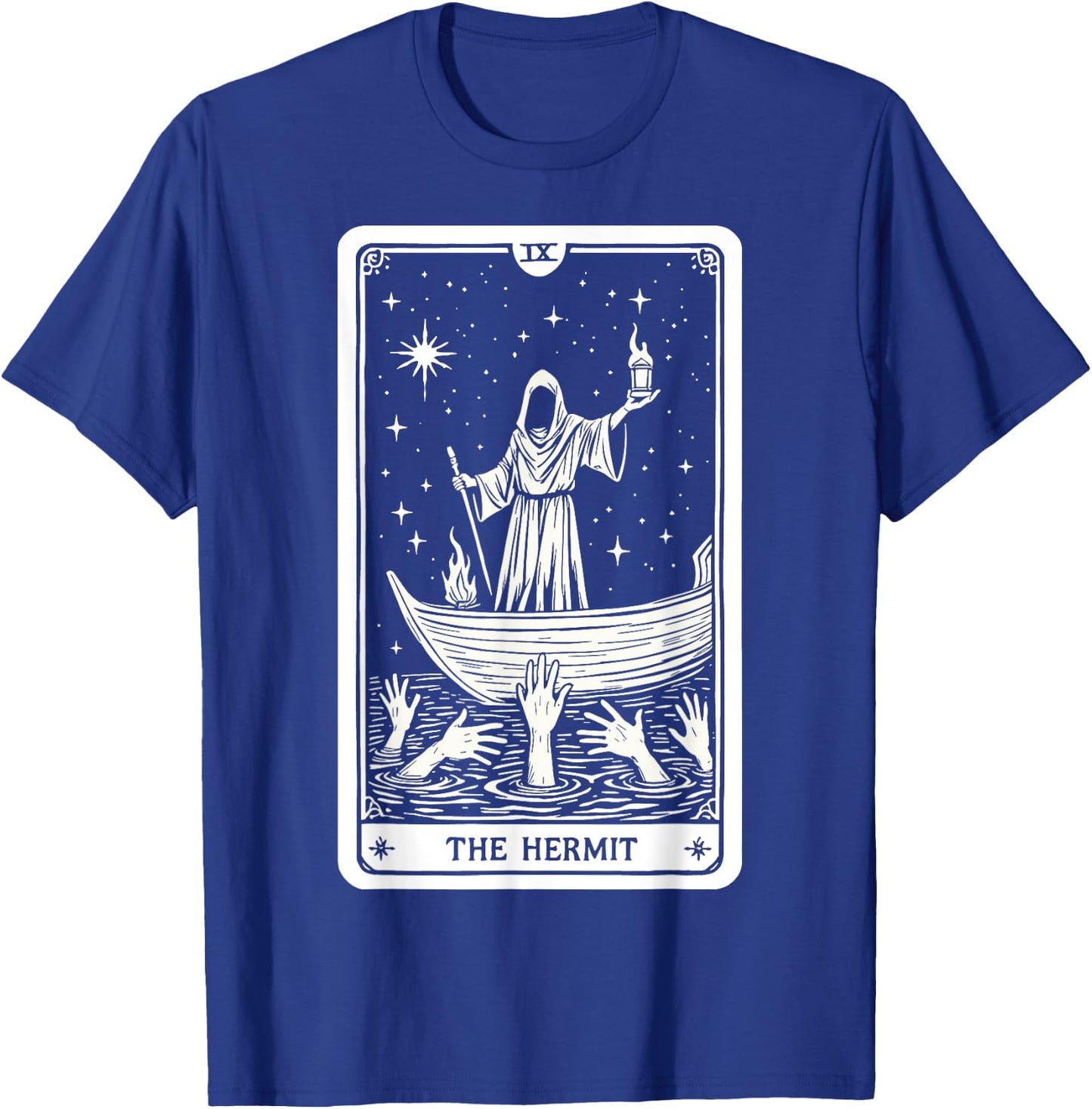 The Hermit Tarot Card Wisdom Enigmatic Esoteric Occult T-Shirt - T-Shirt | Royal