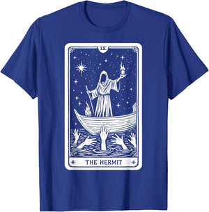 The Hermit Tarot Card Wisdom Enigmatic Esoteric Occult T-Shirt - T-Shirt | Royal